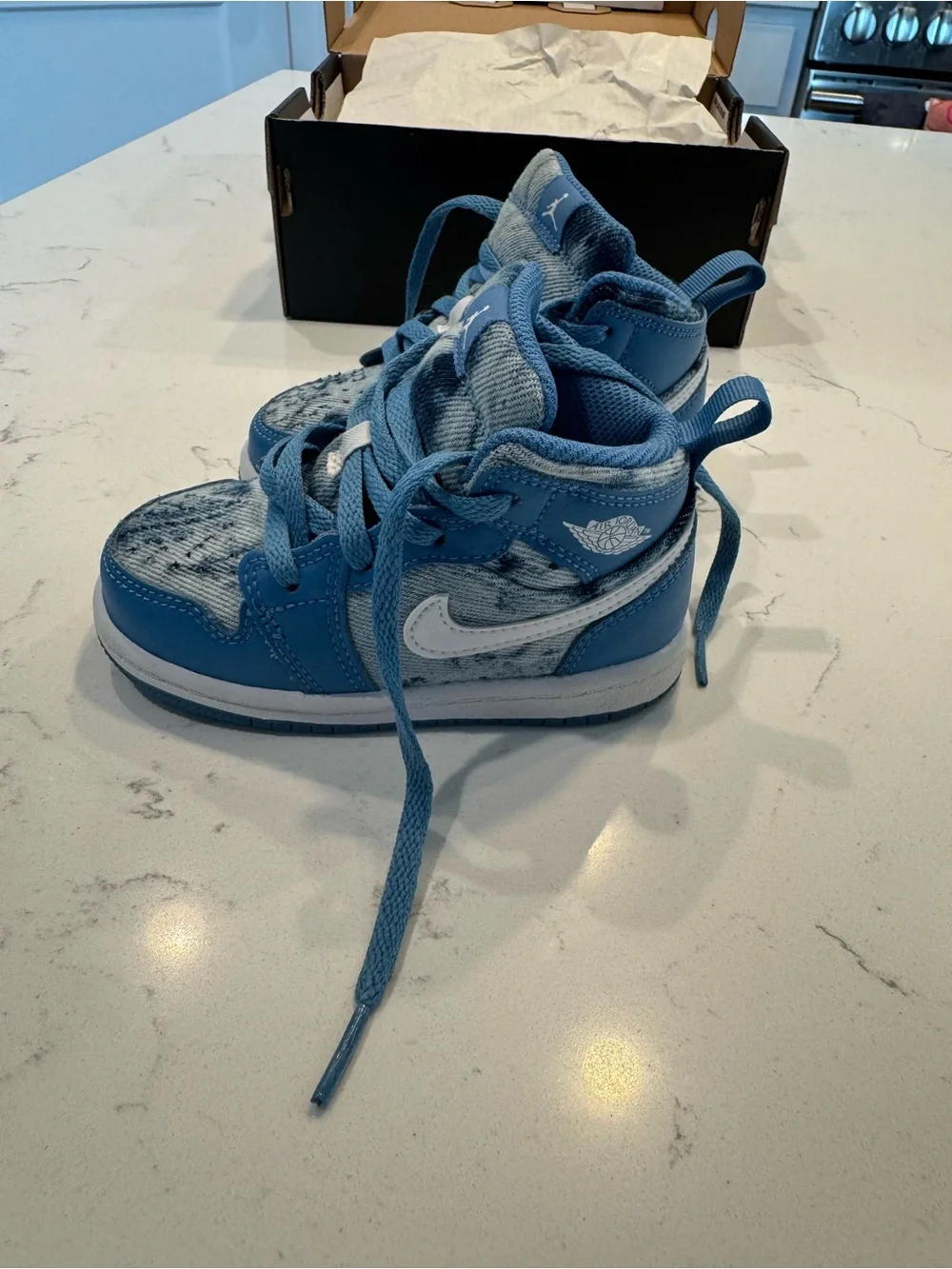AIR JORDAN 1 MID TD 'WASHED DENIM' DM8950-400 size 7C